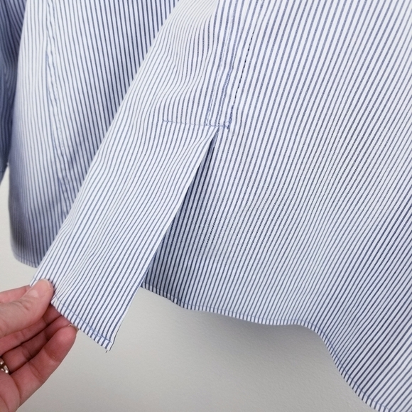 Chico's Blazer Striped Jacket Blue & White NWT, size 3 - Picture 13 of 16